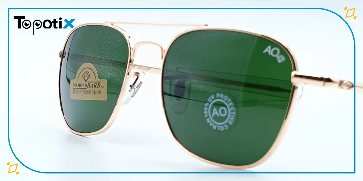فریم فلزی سبک عینک آفتابی مردانه امریکن اوپتیکال AMERICAN OPTICAL مدل SKYMASTER AVIATOR