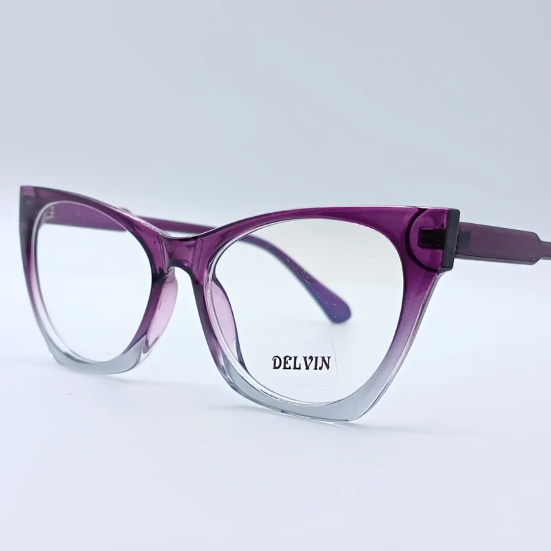 عینک طبی زنانه محافظ چشم با عدسی بلوکات DELVIN مدل 28079 COL9 - تصویر 3