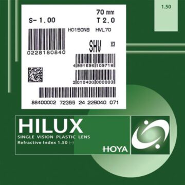 عدسی طبی هویا 1.50 HOYA HILUX SUPER